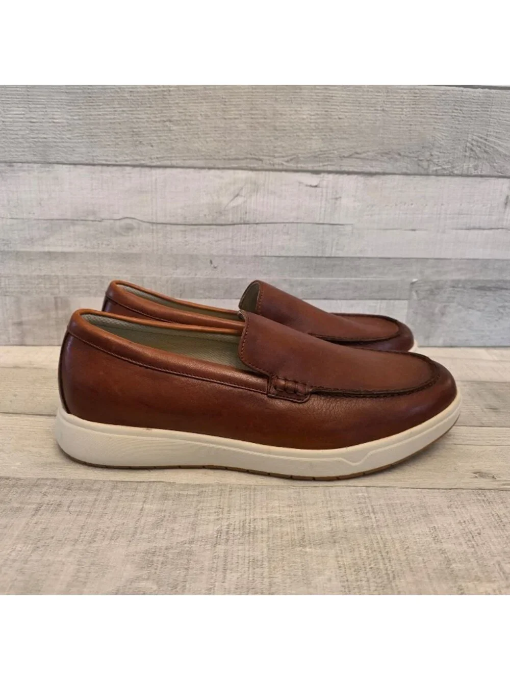 Florsheim Mens Comfortech Slip-On Leather Loafers Size 9M Brown Casual Shoes